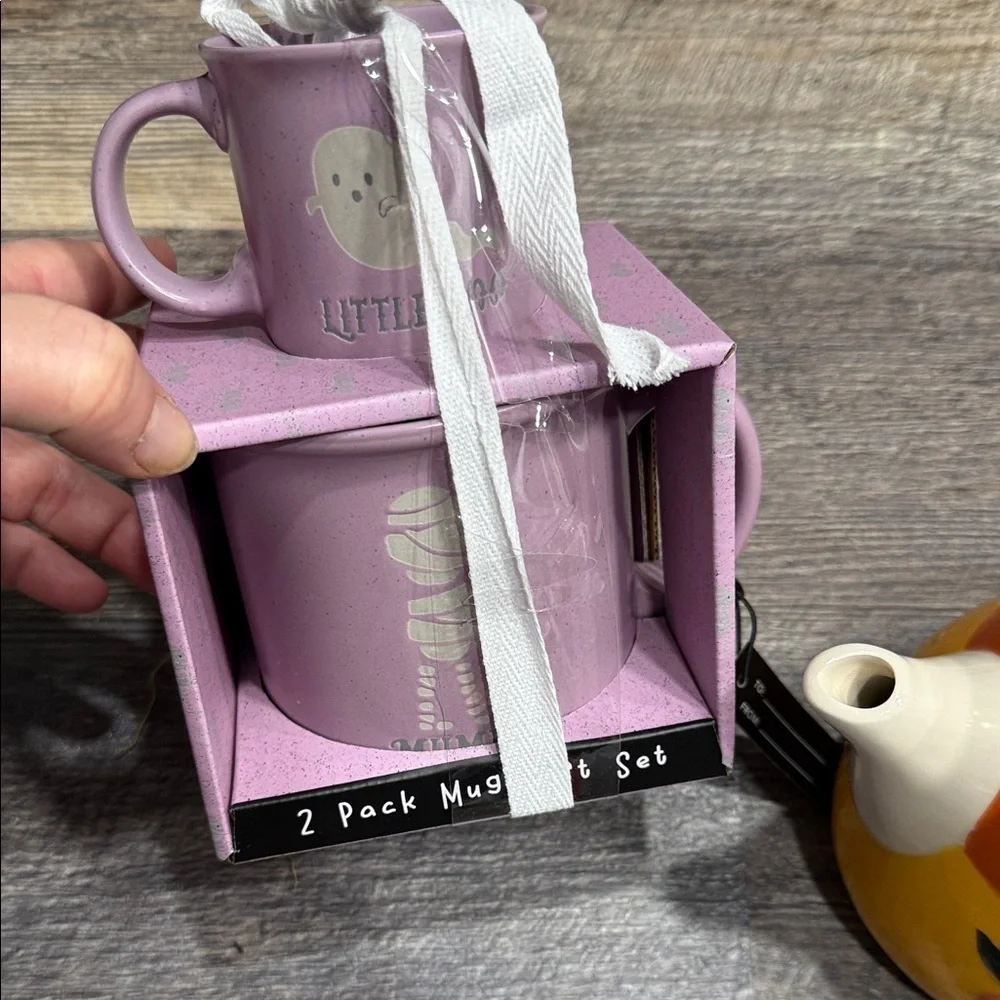 Colorful Tea Set with Purple Mug